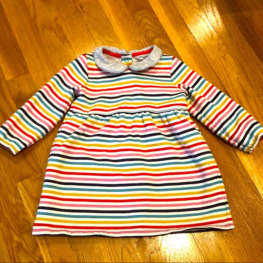 EUC Baby Boden 🌈 Striped Fall/Winter Dress